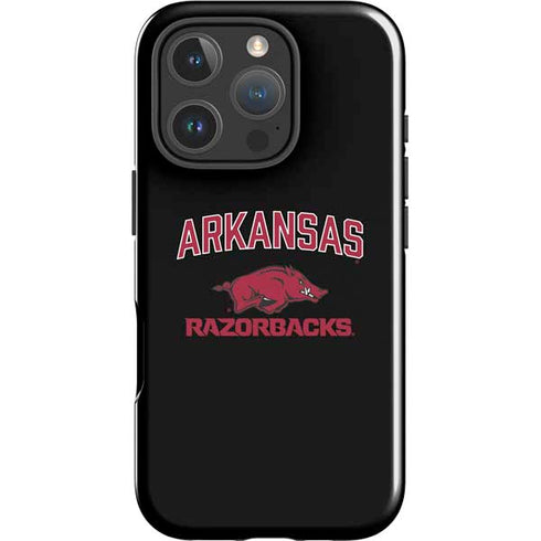University of Arkansas-Fayetteville Razorbacks Black iPhone 16 Pro Impact Case